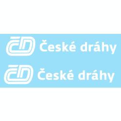 Logo České dráhy bílé